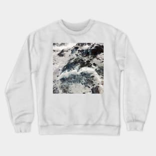 Contrasted blue and white rock formation Crewneck Sweatshirt